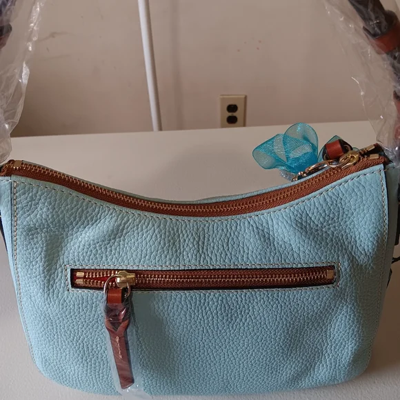 Dooney & Bourke Light Blue Leather Shoulder Bag